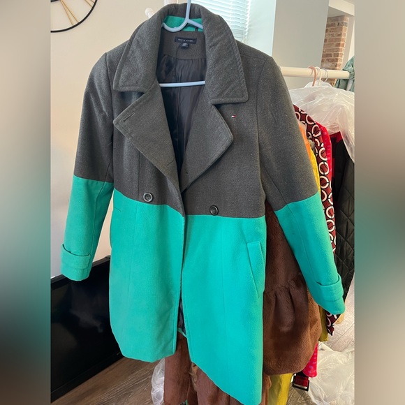 Colorblock pea coat - Picture 3 of 3